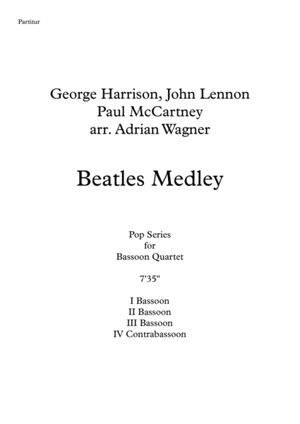 "Beatles Medley" Bassoon Quartet arr. Adrian Wagner image number null