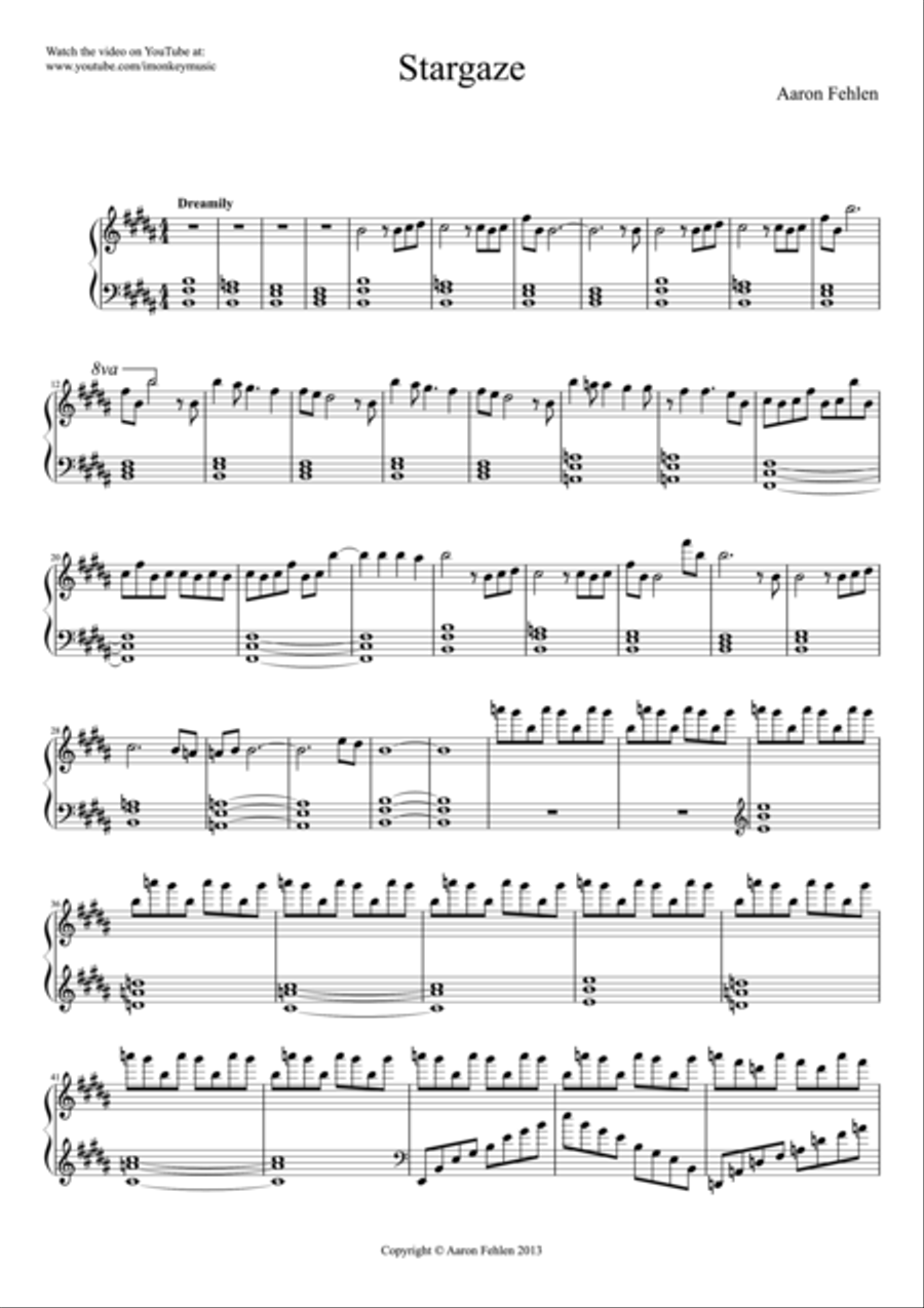 Stargaze Piano Solo scores gallery preview page 1