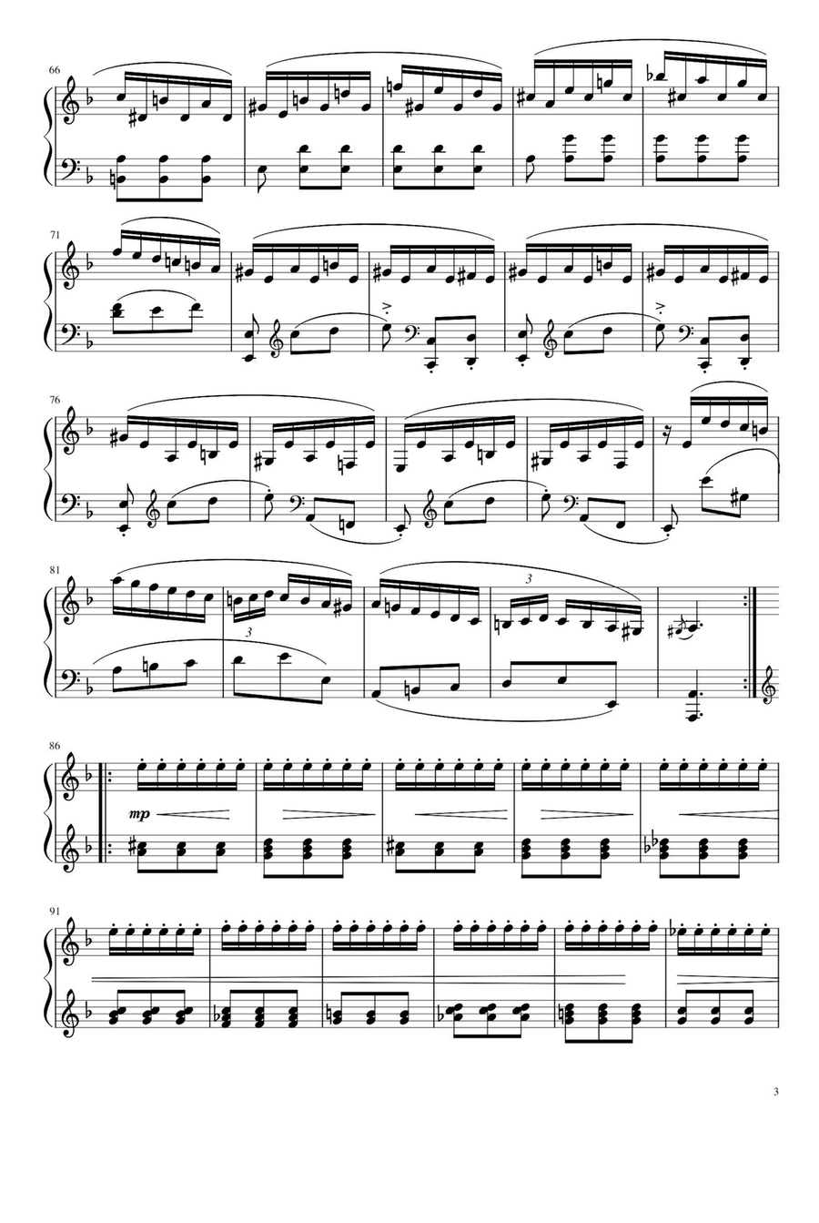 Scarlatti Sonata D minor k141 - Domenico Scarlatti Piano Solo scores gallery preview page 3