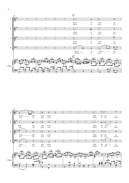 Jesu, joy of man's desiring by Bach for Choir SATB and Piano image number null