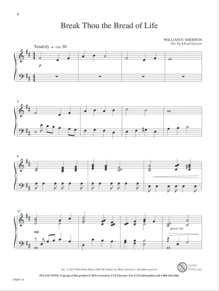 Be Still Piano Solo scores gallery preview page 2