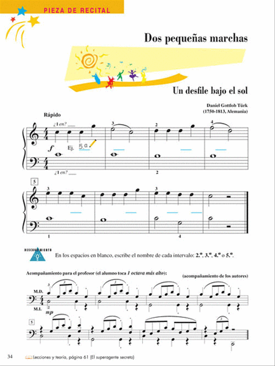 Tecnica e Interpretacion - Libro Dos de Dos Nivel 2 Piano Method scores gallery preview page 6