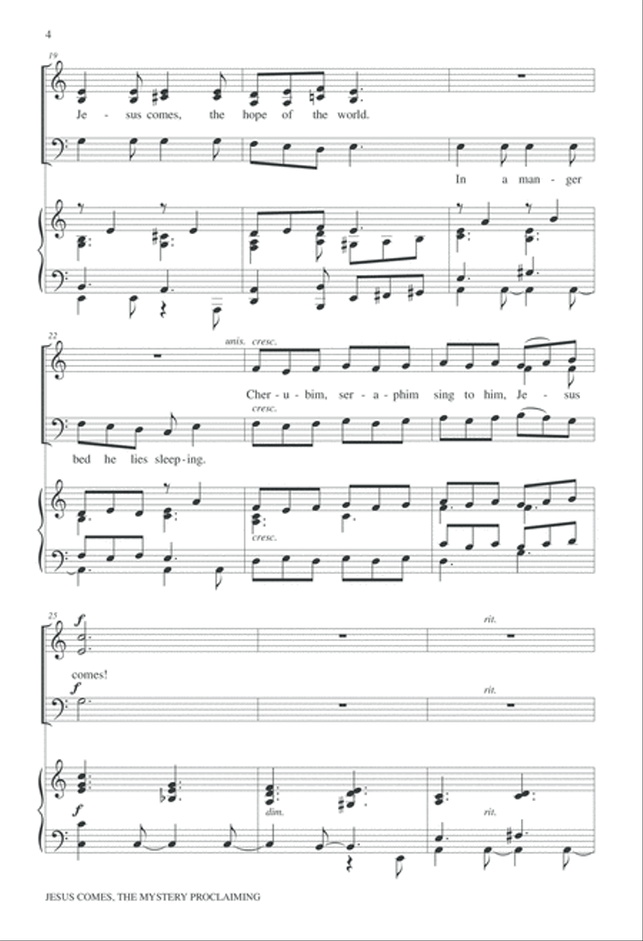 Jesus Comes The Mystery Proclaiming 3-Part scores gallery preview page 5