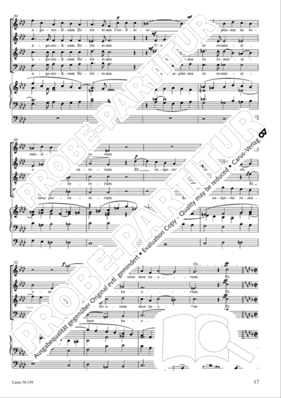 Mass in F Minor (Missa in f) 4-Part scores gallery preview page 18