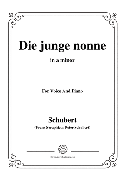 Schubert-Die junge nonne in a minor,for voice and piano image number null