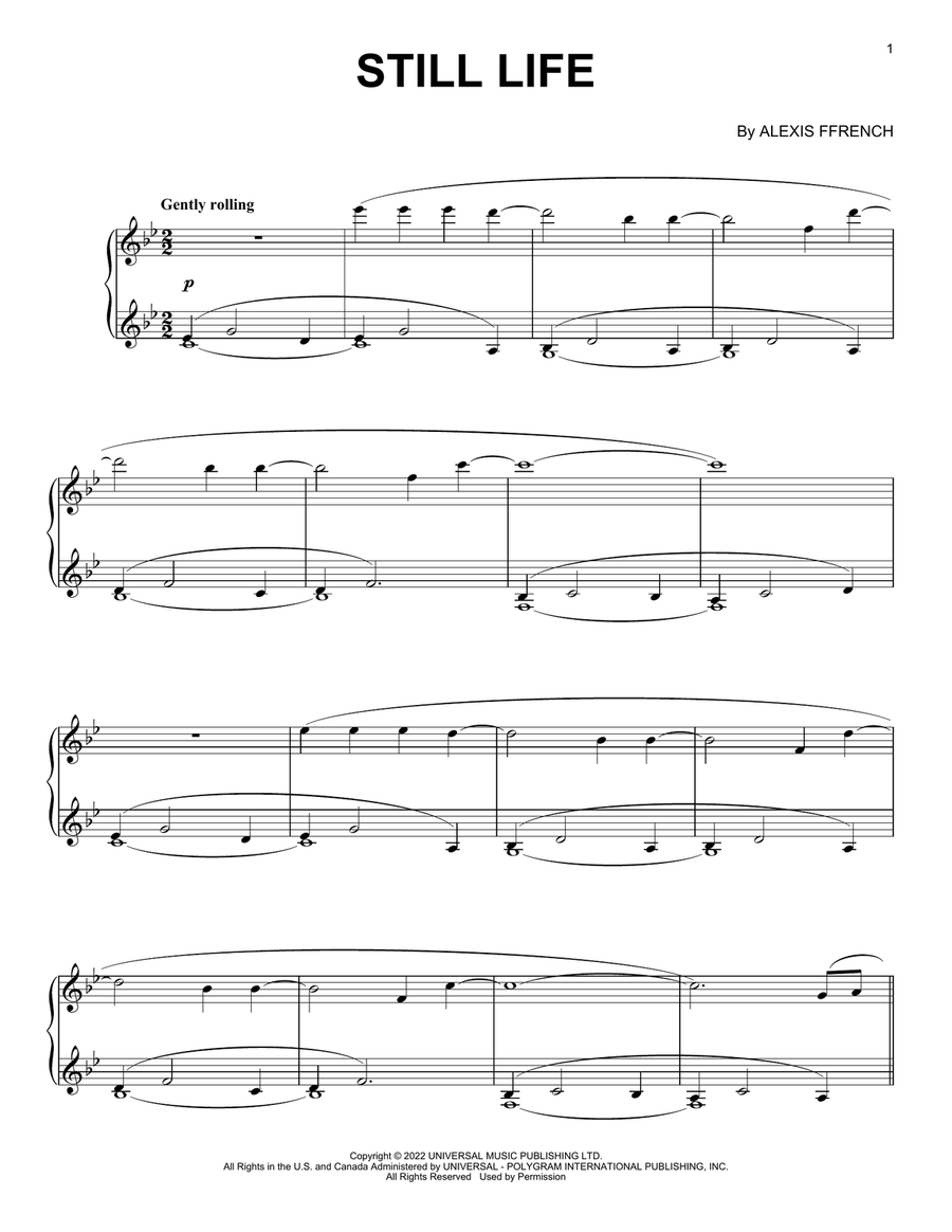Still Life Piano Solo scores gallery preview page 1