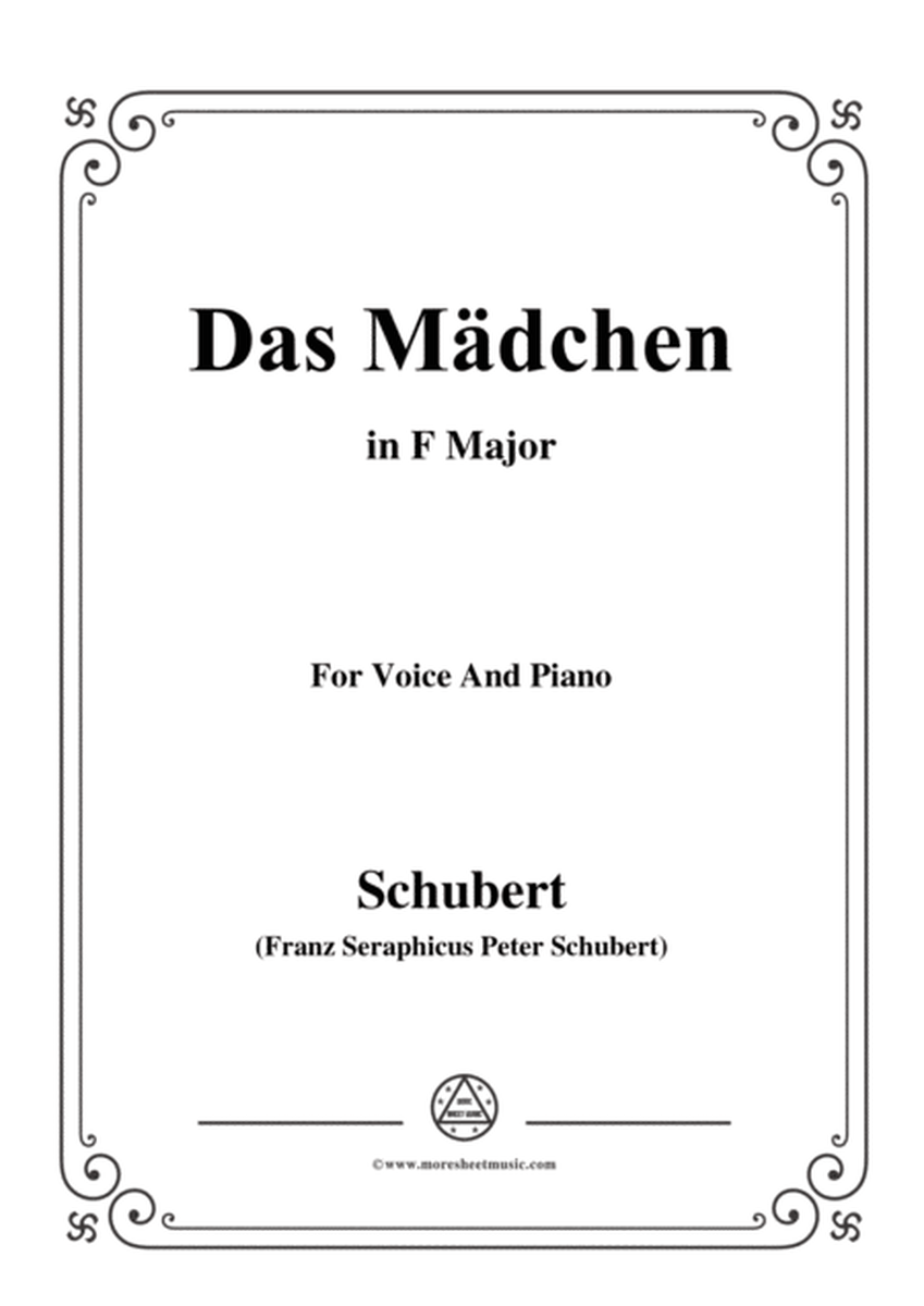 Schubert-Das Mädchen,in F Major,for Voice&Piano image number null