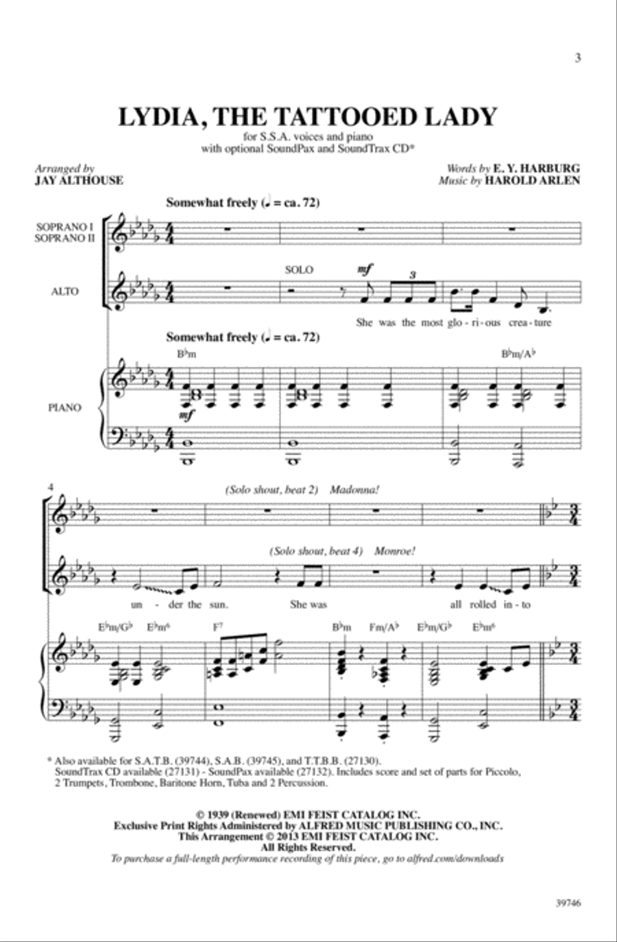 Lydia, the Tattooed Lady Choir scores gallery preview page 2