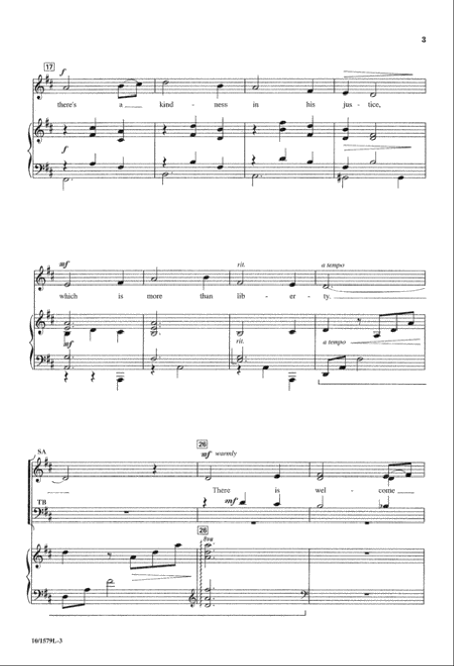 There's a Wideness in God's Mercy 4-Part scores gallery preview page 3