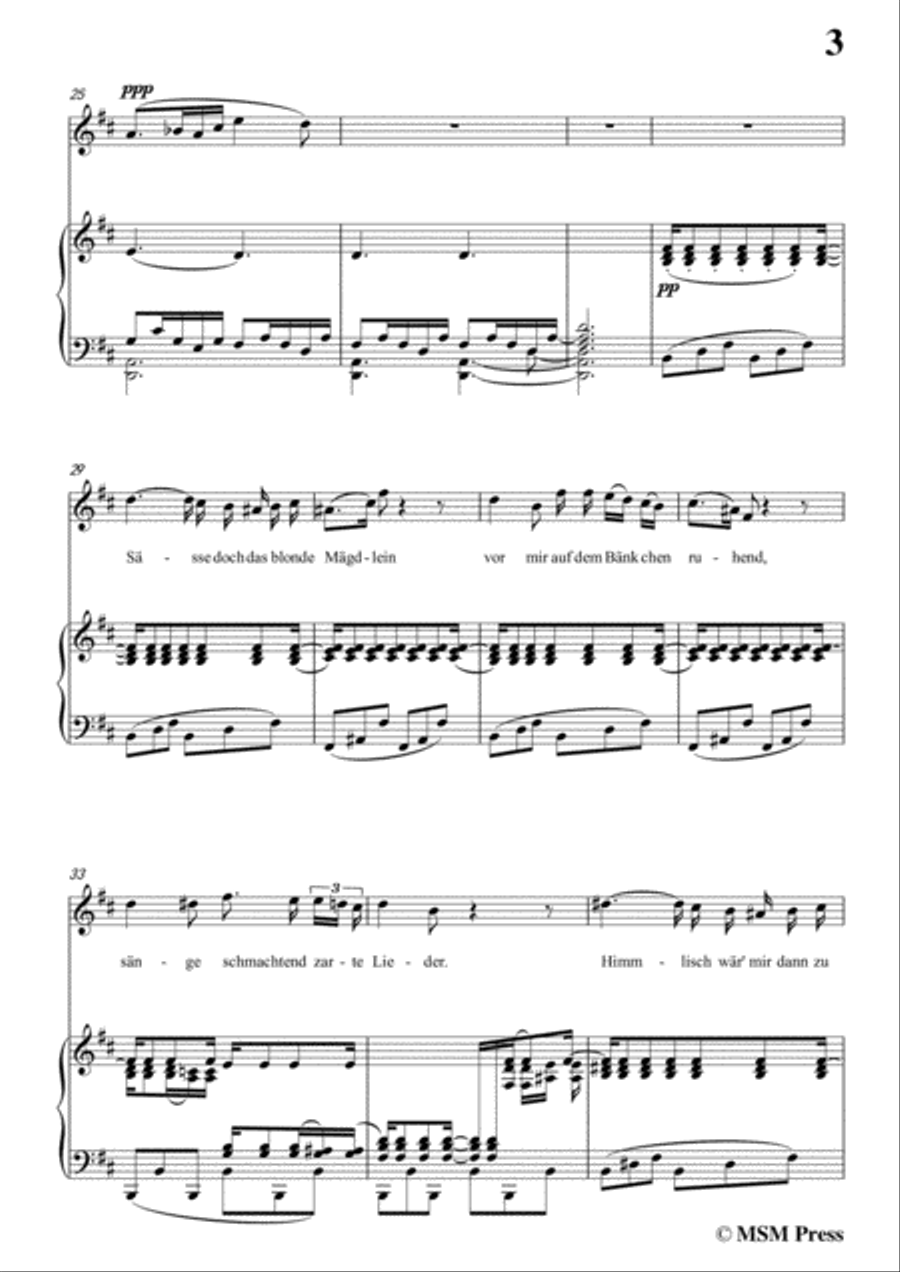 Schubert-Der Schiffer,in D Major,for Voice&Piano Voice scores gallery preview page 5