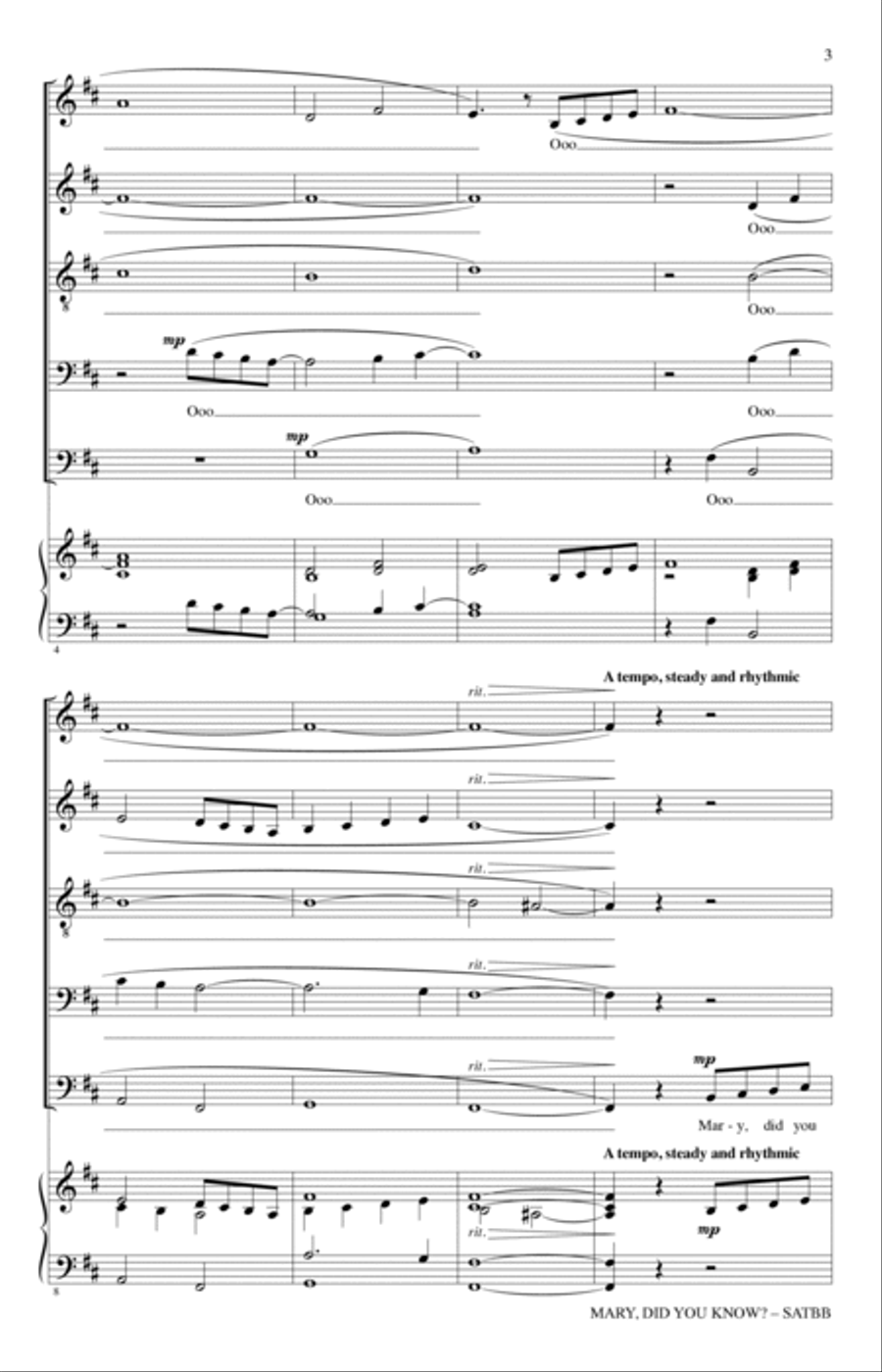 Mary, Did You Know? (arr. Roger Emerson) SATBarB scores gallery preview page 2
