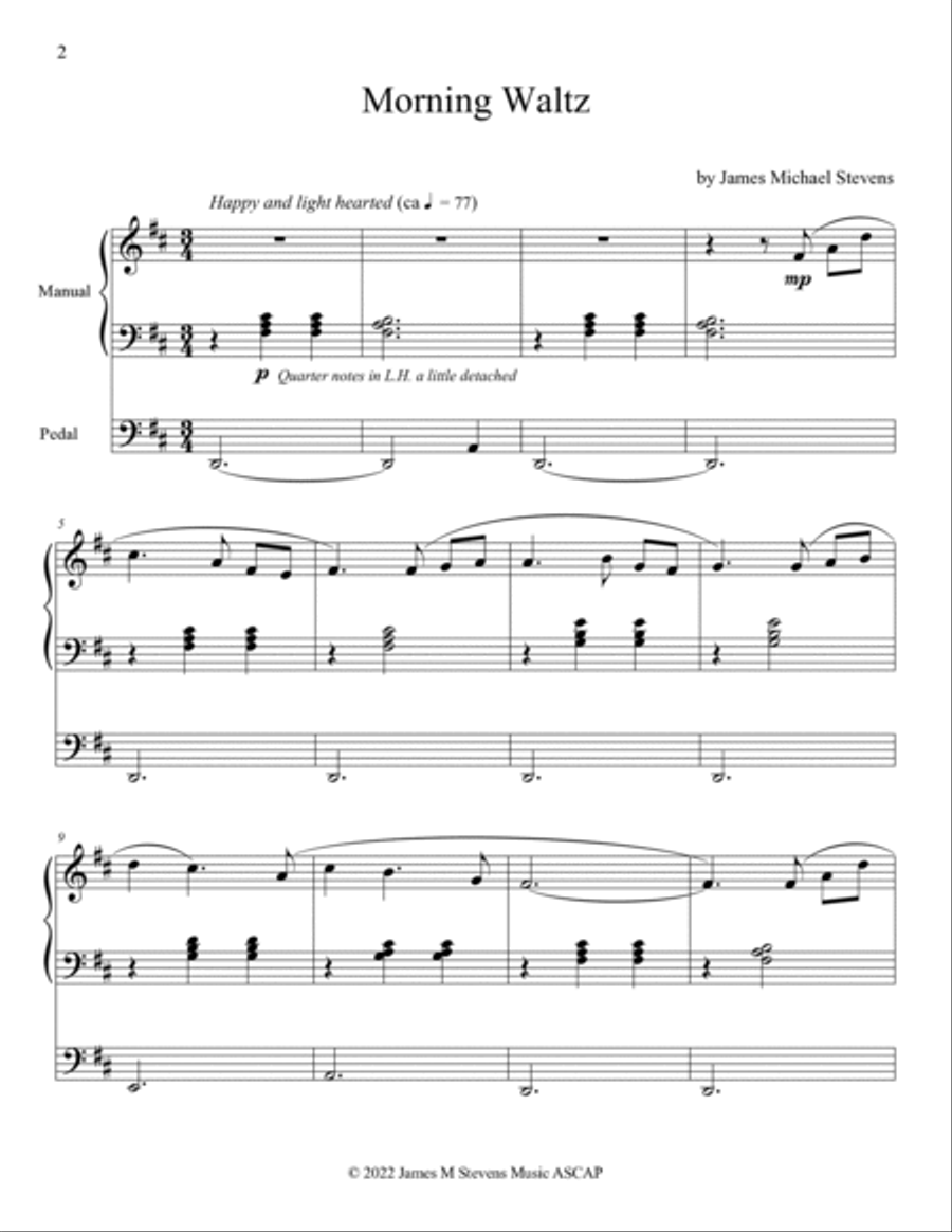 Morning Waltz - Organ Solo Morning Waltz - Organ Solo Organ Solo scores gallery preview page 2