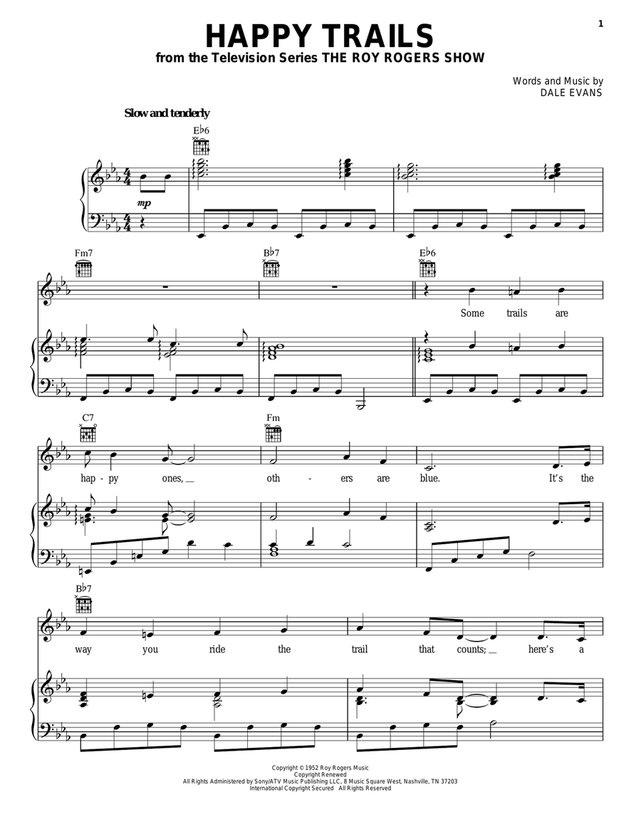 Happy Trails Acoustic Guitar scores gallery preview page 1
