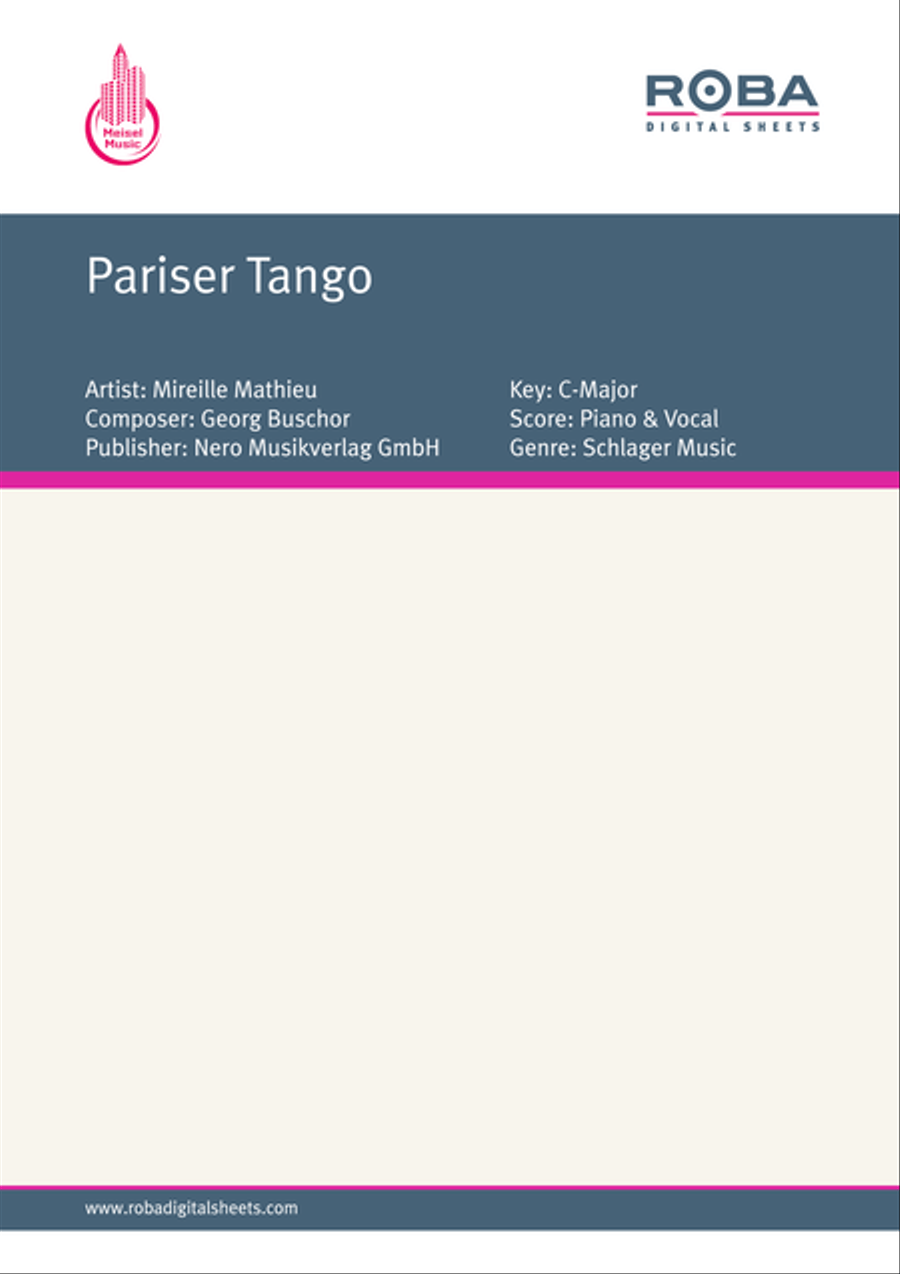Pariser Tango Voice scores gallery preview page 1