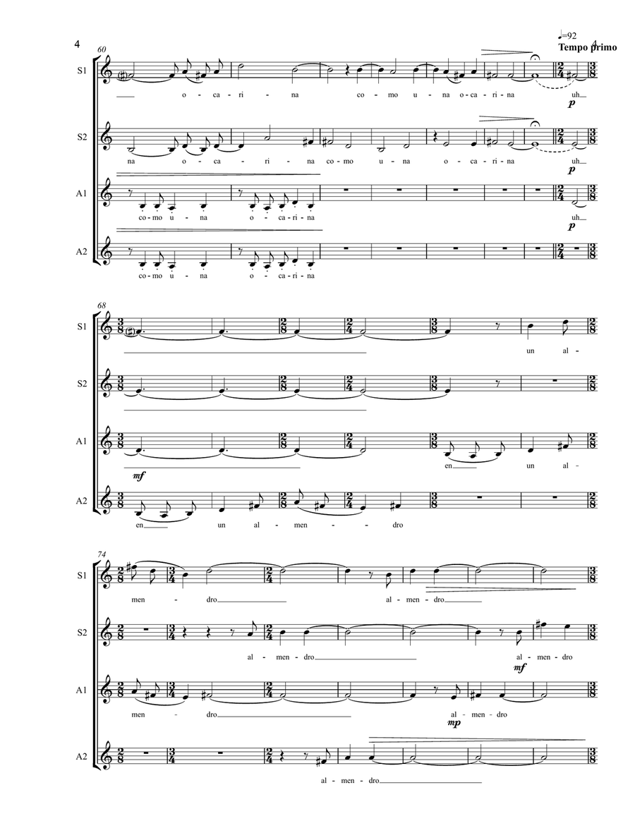 Un Pajaro que trina SSAA scores gallery preview page 4