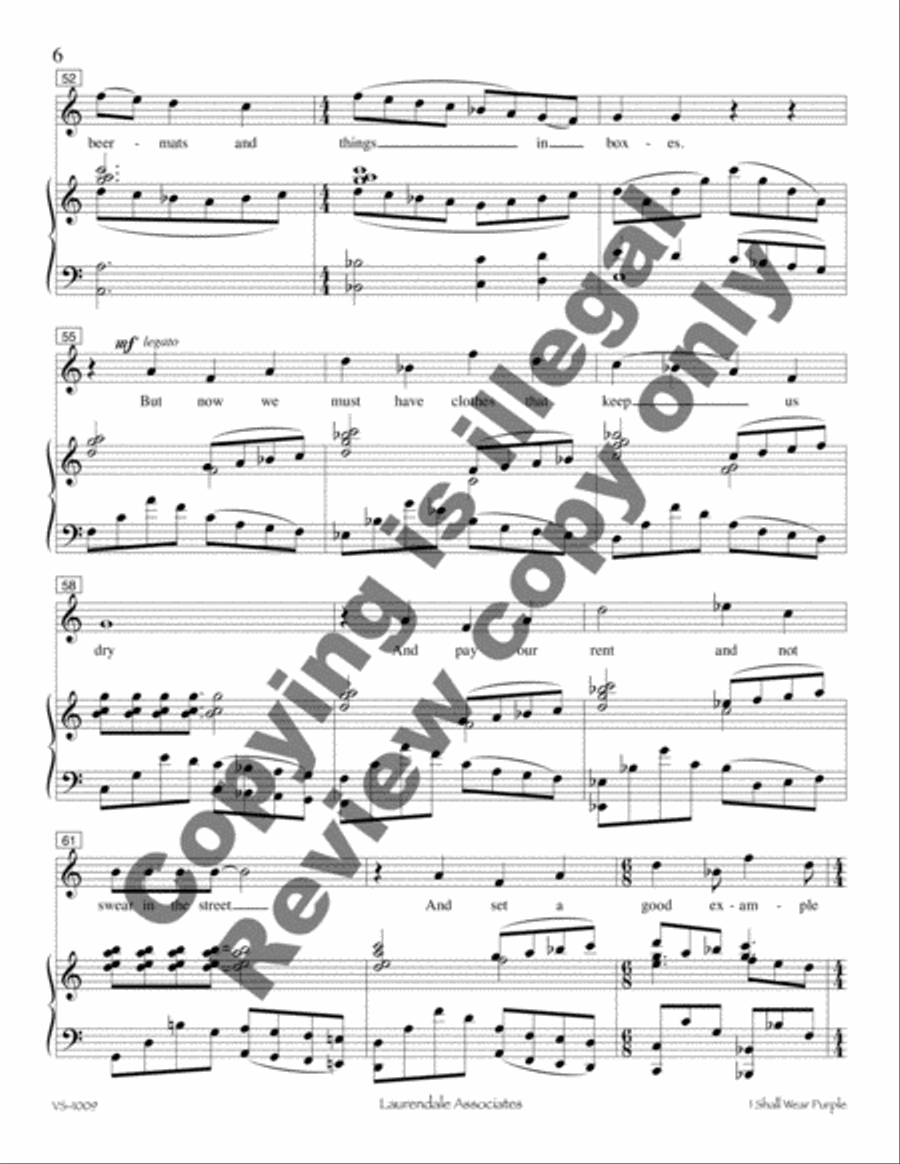 I Shall Wear Purple I Shall Wear Purple Medium Voice scores gallery preview page 6
