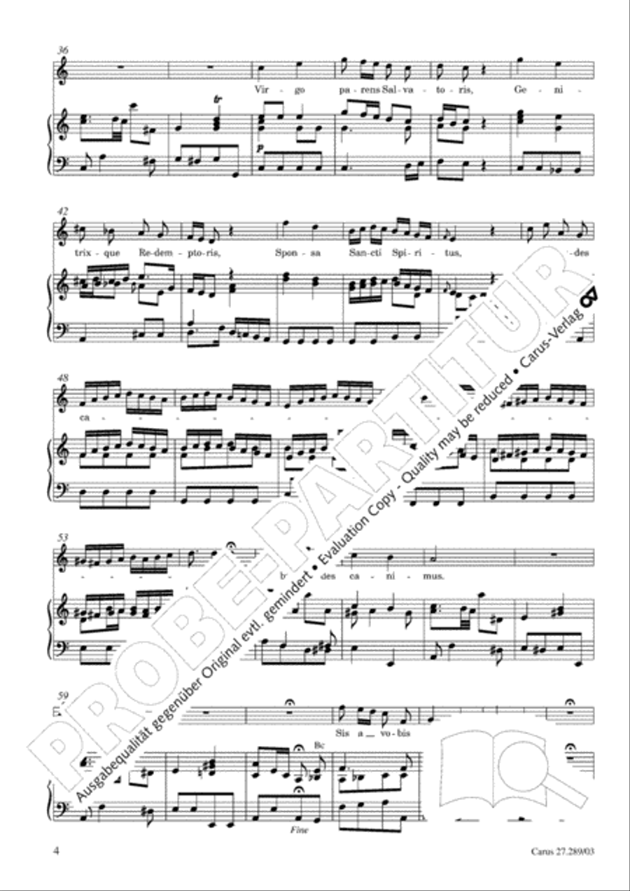 Beata es, Virgo Maria 4-Part scores gallery preview page 5