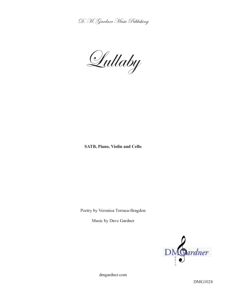 Lullaby (SATB, Piano, Violin and Cello)