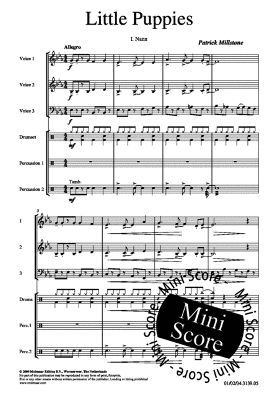 Little Puppies 3-Part scores gallery preview page 5