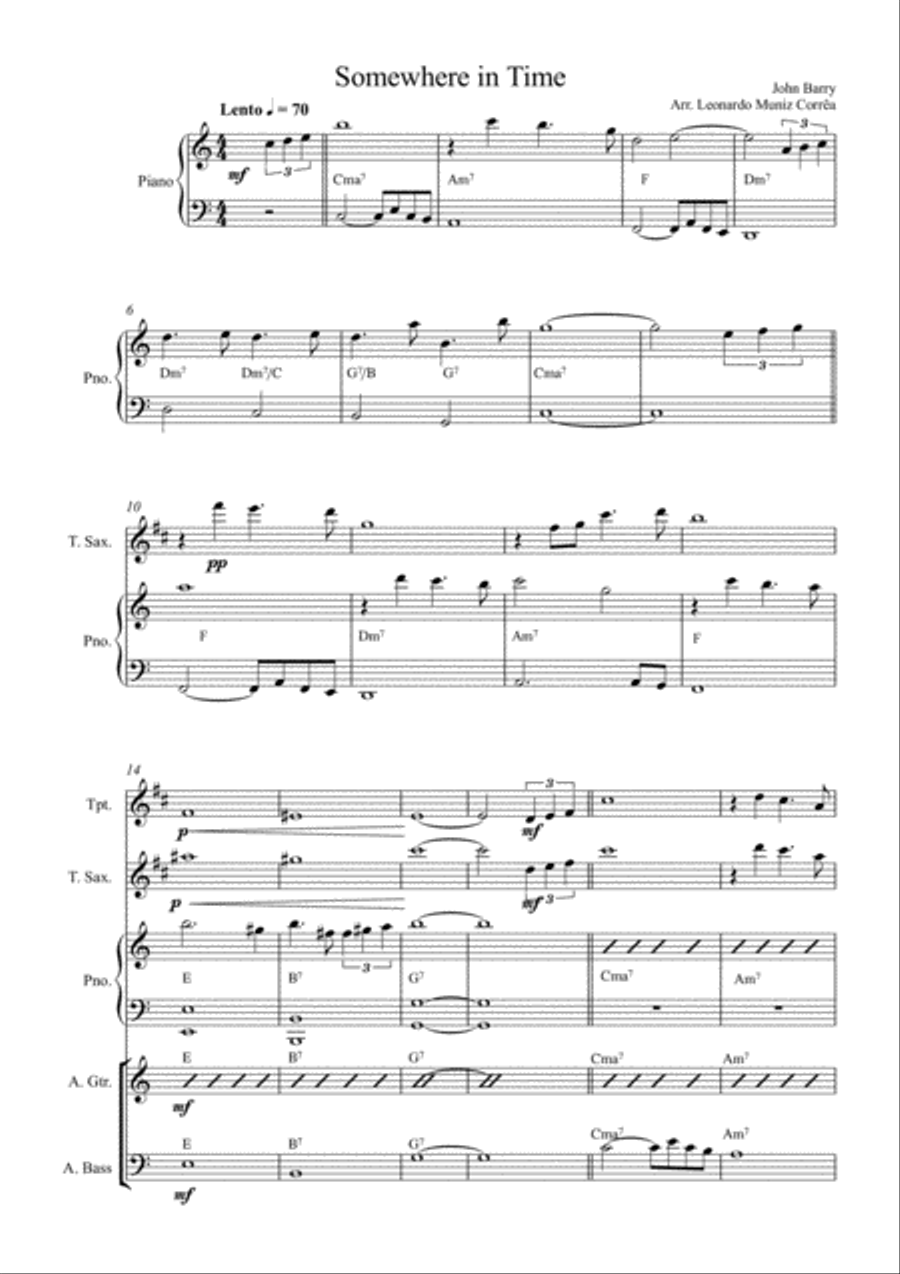 Somewhere In Time Large Ensemble scores gallery preview page 1