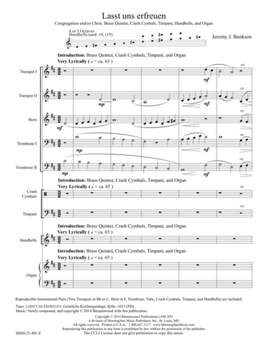 Lasst uns erfreuen Organ scores gallery preview page 1