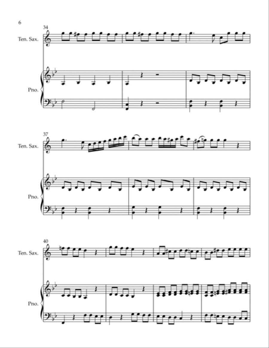 Spiritoso Tenor Saxophone scores gallery preview page 6