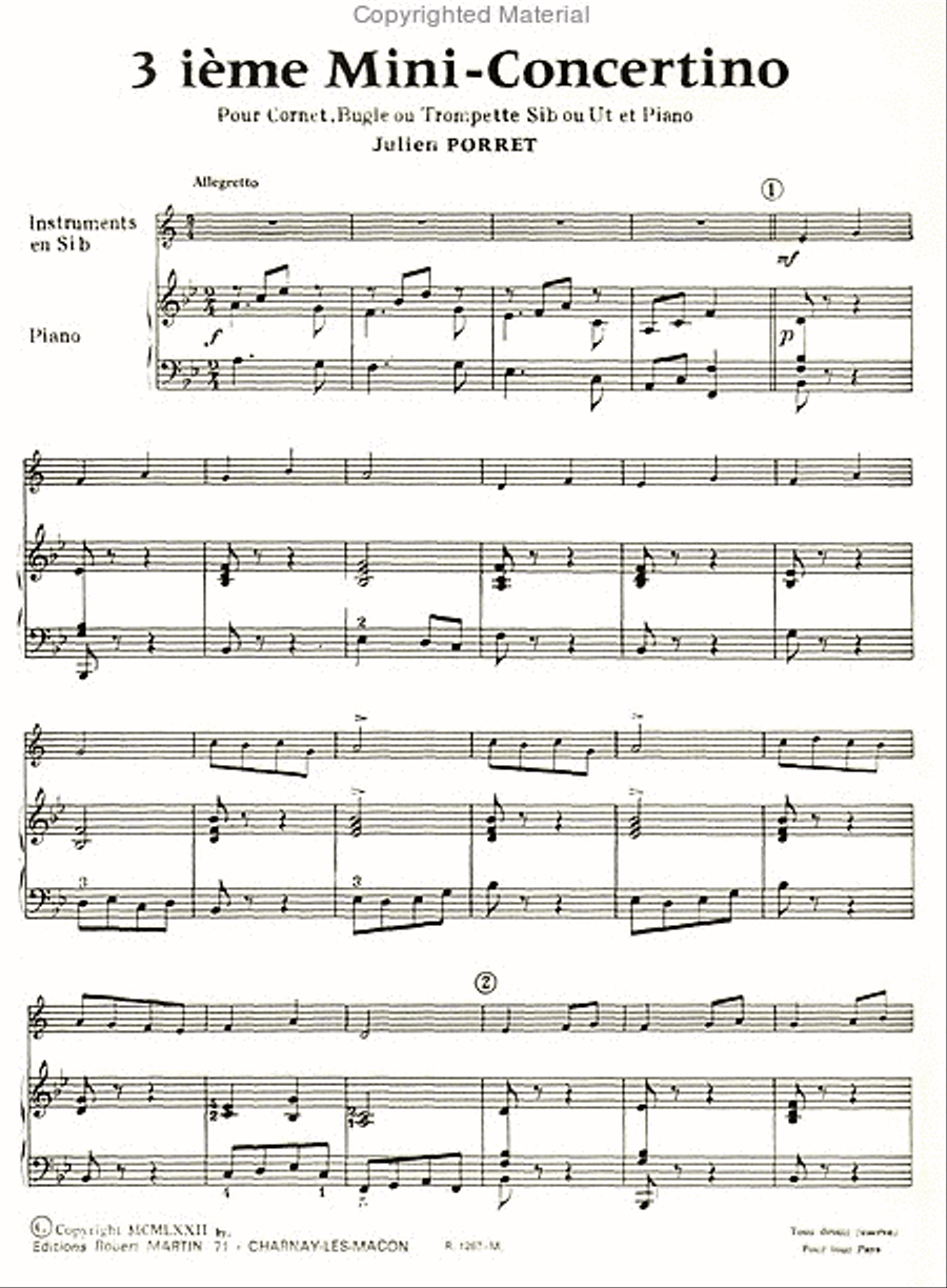 3ème Mini-concertino Trumpet Solo scores gallery preview page 2