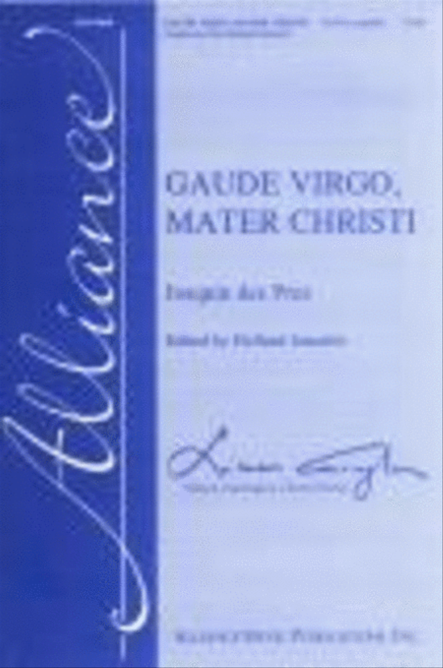 Gaude Virgo, Mater Christi 4-Part scores gallery preview page 1