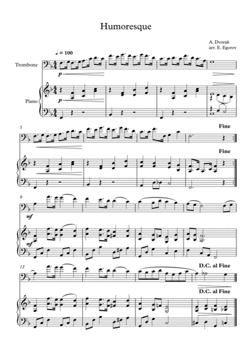 Humoresque, Antonin Dvorak, For Trombone & Piano image number null