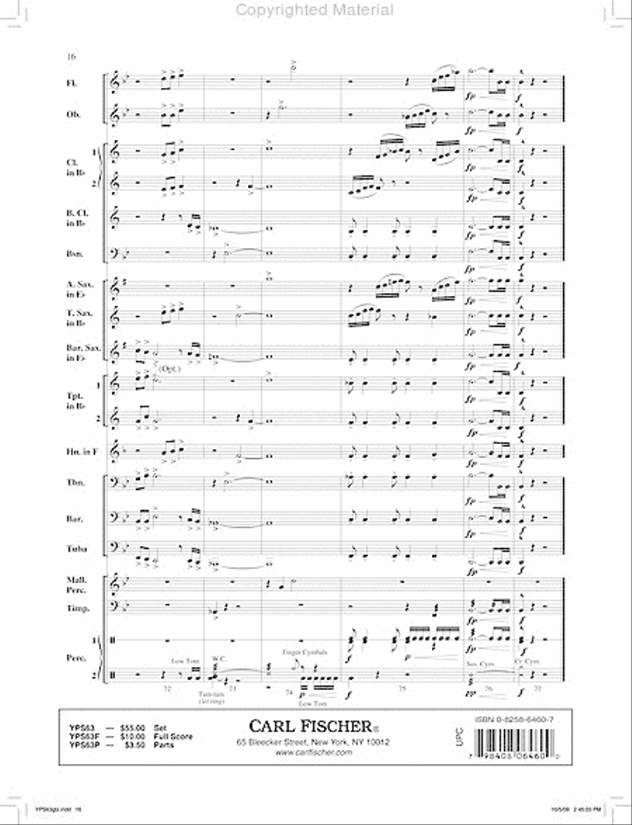 For Our Heroes Concert Band scores gallery preview page 17