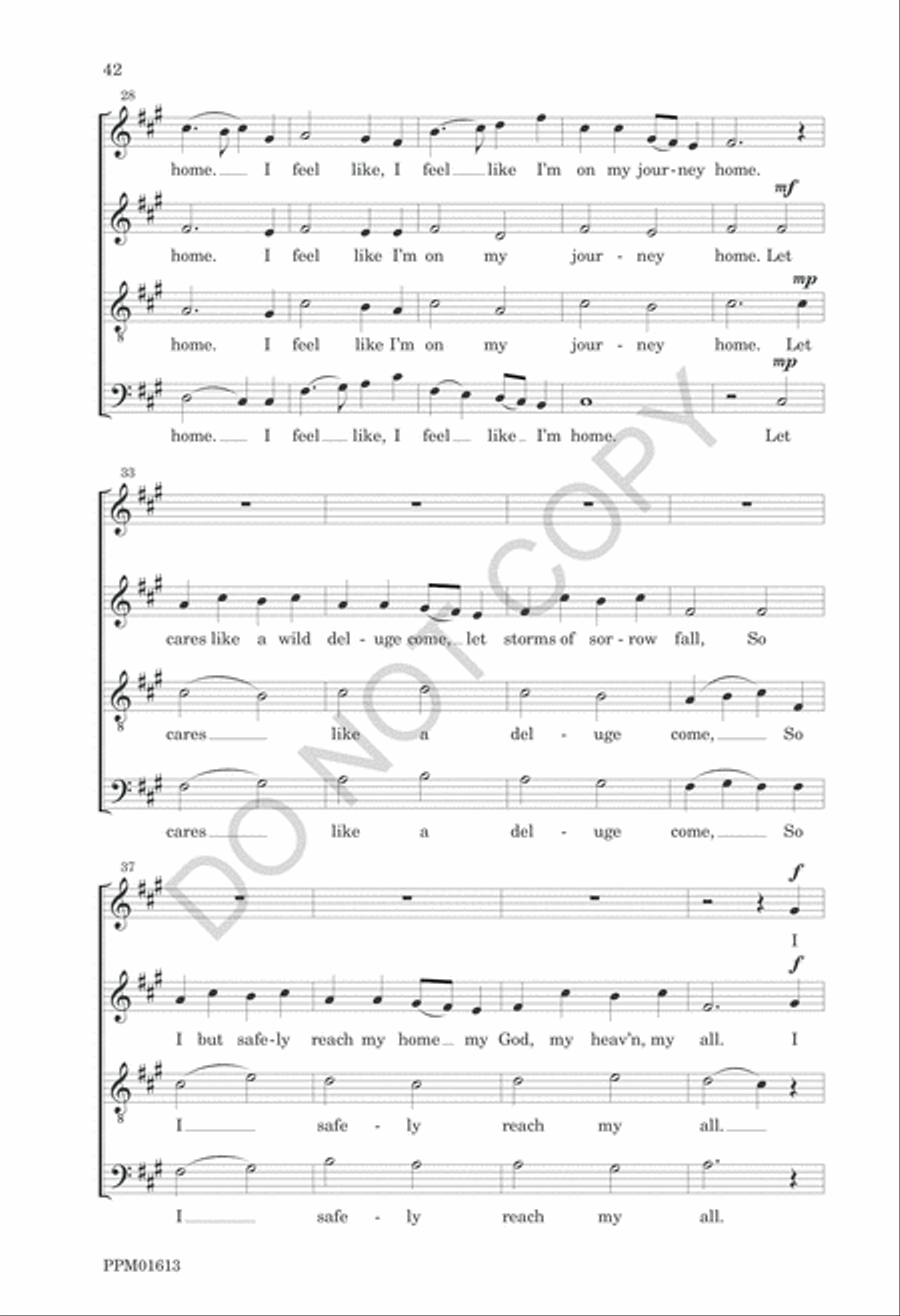 Nine American Folk Hymns 4-Part scores gallery preview page 45