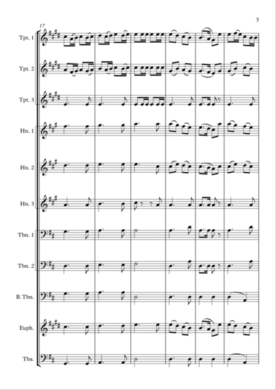 Joy to the World (Handel arr. Timothy R Wheeler) Small Ensemble scores gallery preview page 3