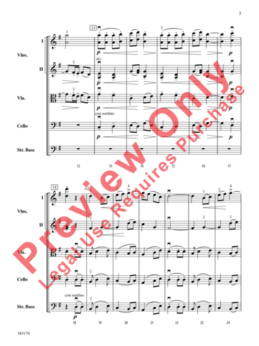 Serenade for Strings String Orchestra scores gallery preview page 10