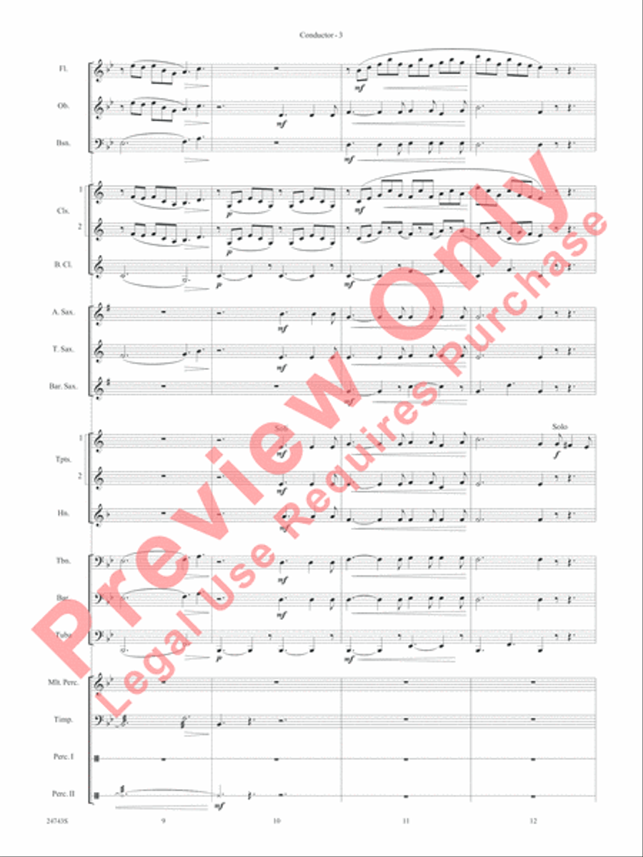 O Holy Night (Cantique de Noel) Concert Band scores gallery preview page 5
