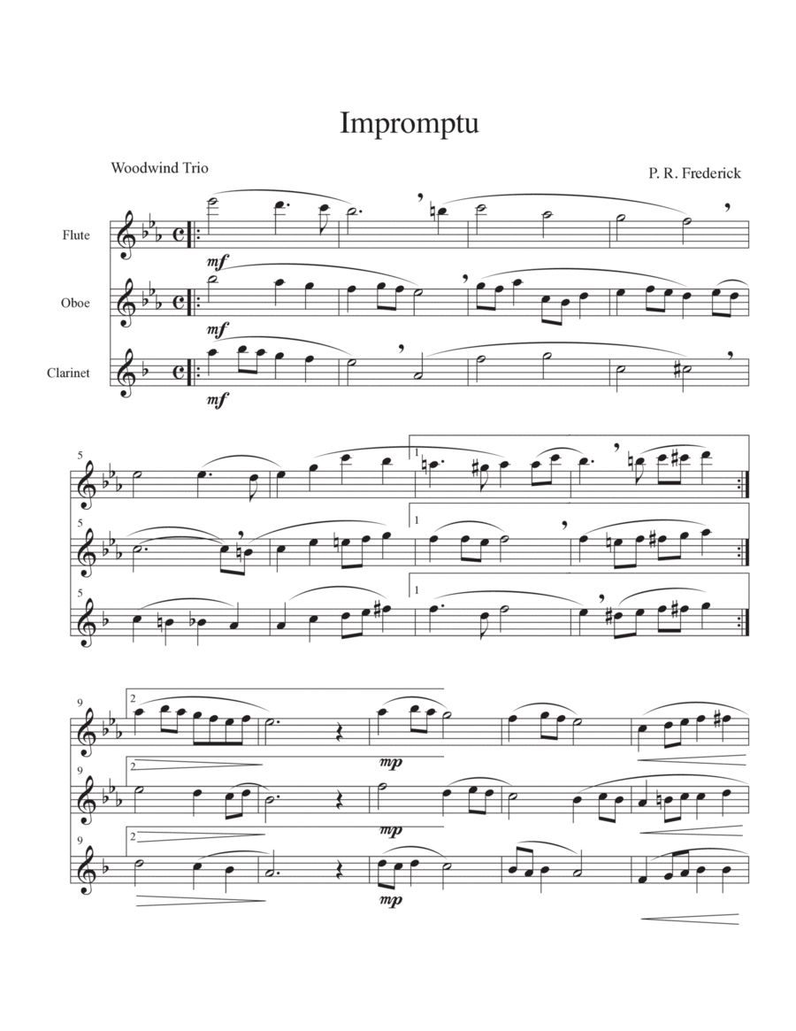 Impromptu (Woodwind Trio) image number null