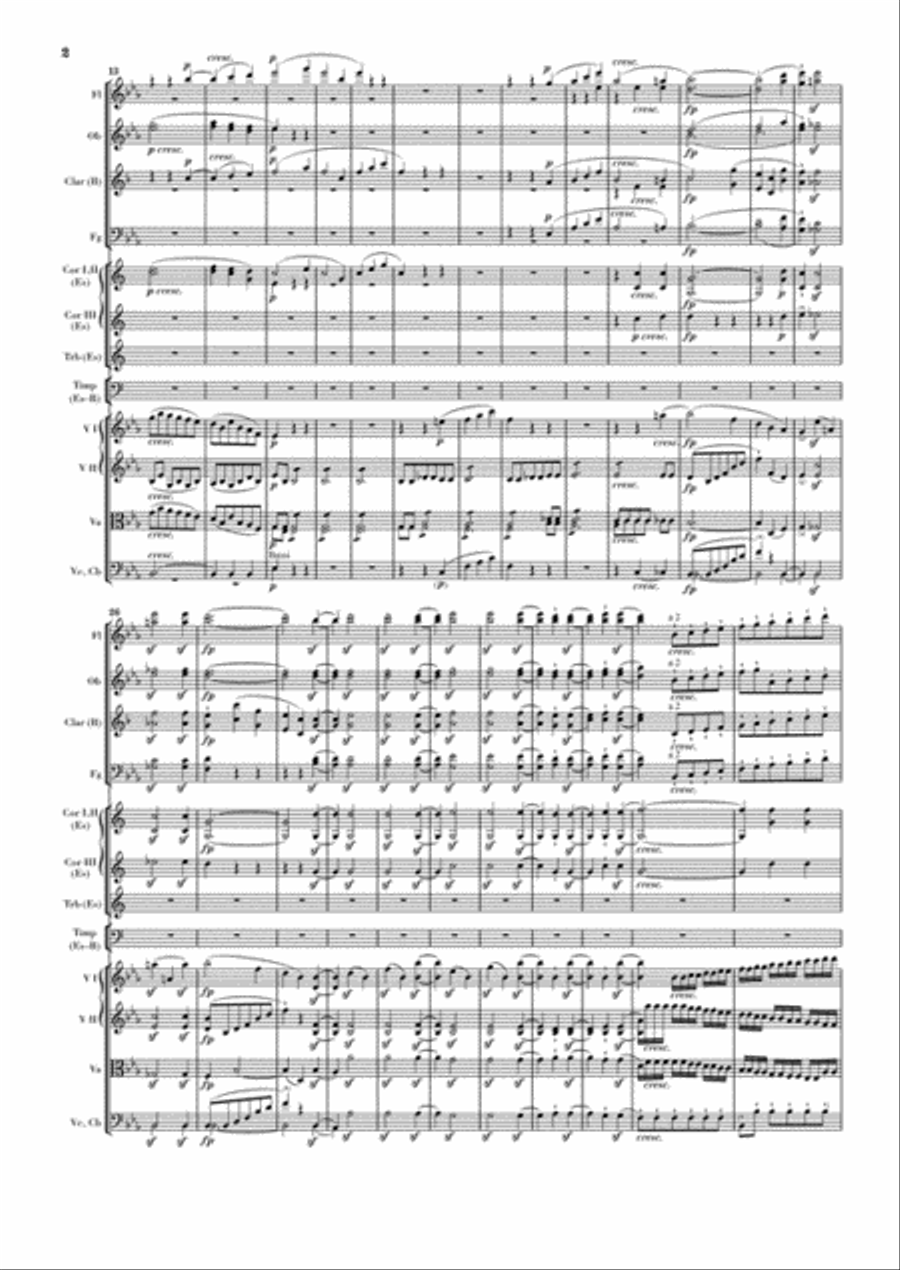 Symphony No. 3 in E-flat Major Op. 55 (Sinfonia Eroica) Orchestra scores gallery preview page 3