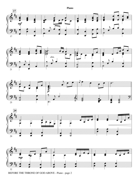 Before The Throne Of God Above (with "When I Survey The Wondrous Cross") - Piano