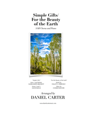 Simple Gifts/For the Beauty of the Earth—SAB Chorus and Piano