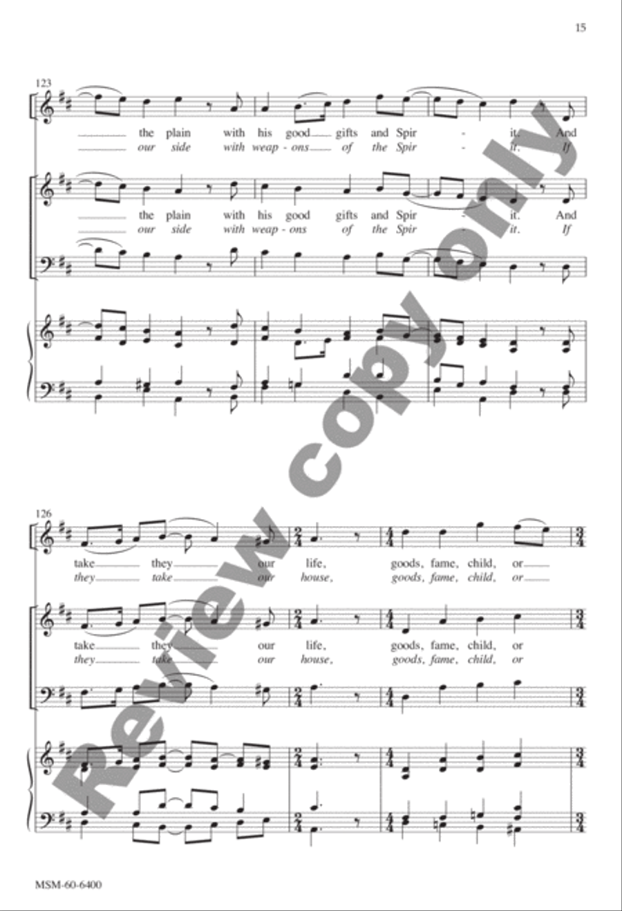 A Mighty Fortress is Our God (Rhythmic) 4-Part scores gallery preview page 15
