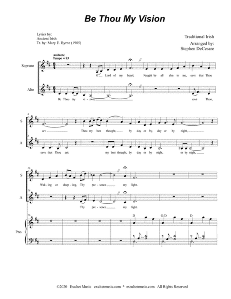 Be Thou My Vision (2-part choir - (SA) image number null