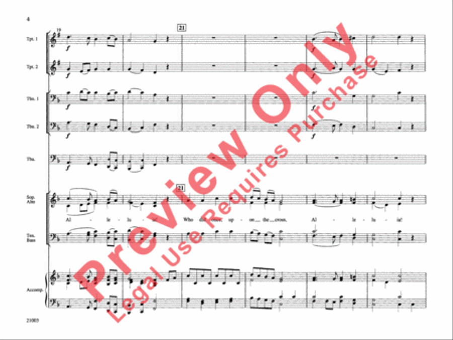 Risen Today! (An Easter Medley) Choir scores gallery preview page 5