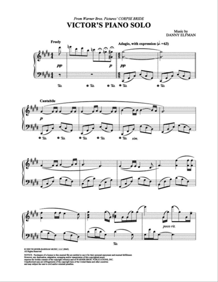 Victor's Piano Solo Piano Solo scores gallery preview page 1
