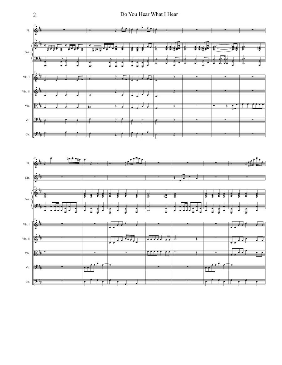 Do You Hear What I Hear String Orchestra scores gallery preview page 2