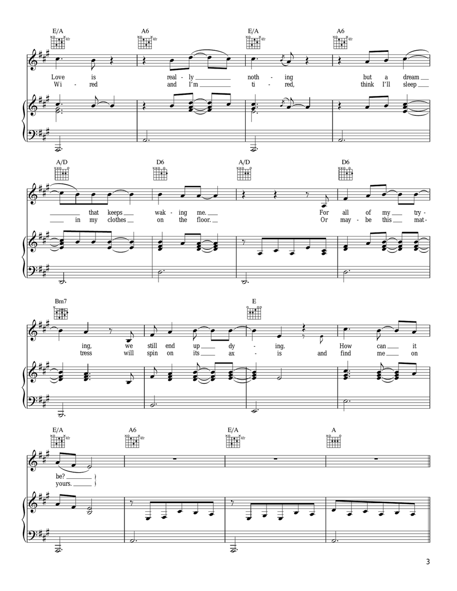 Edge Of Desire Piano, Vocal, Guitar scores gallery preview page 3