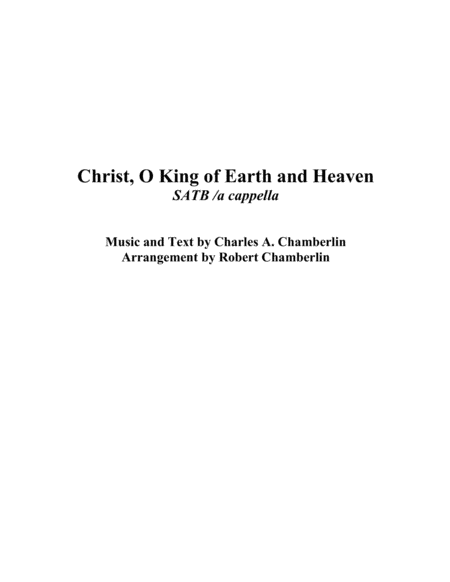 Christ, O King of Earth and Heaven image number null