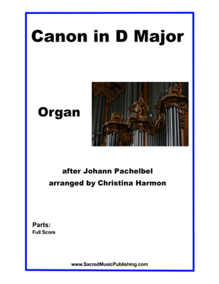 Book cover for Canon in D Major for Organ