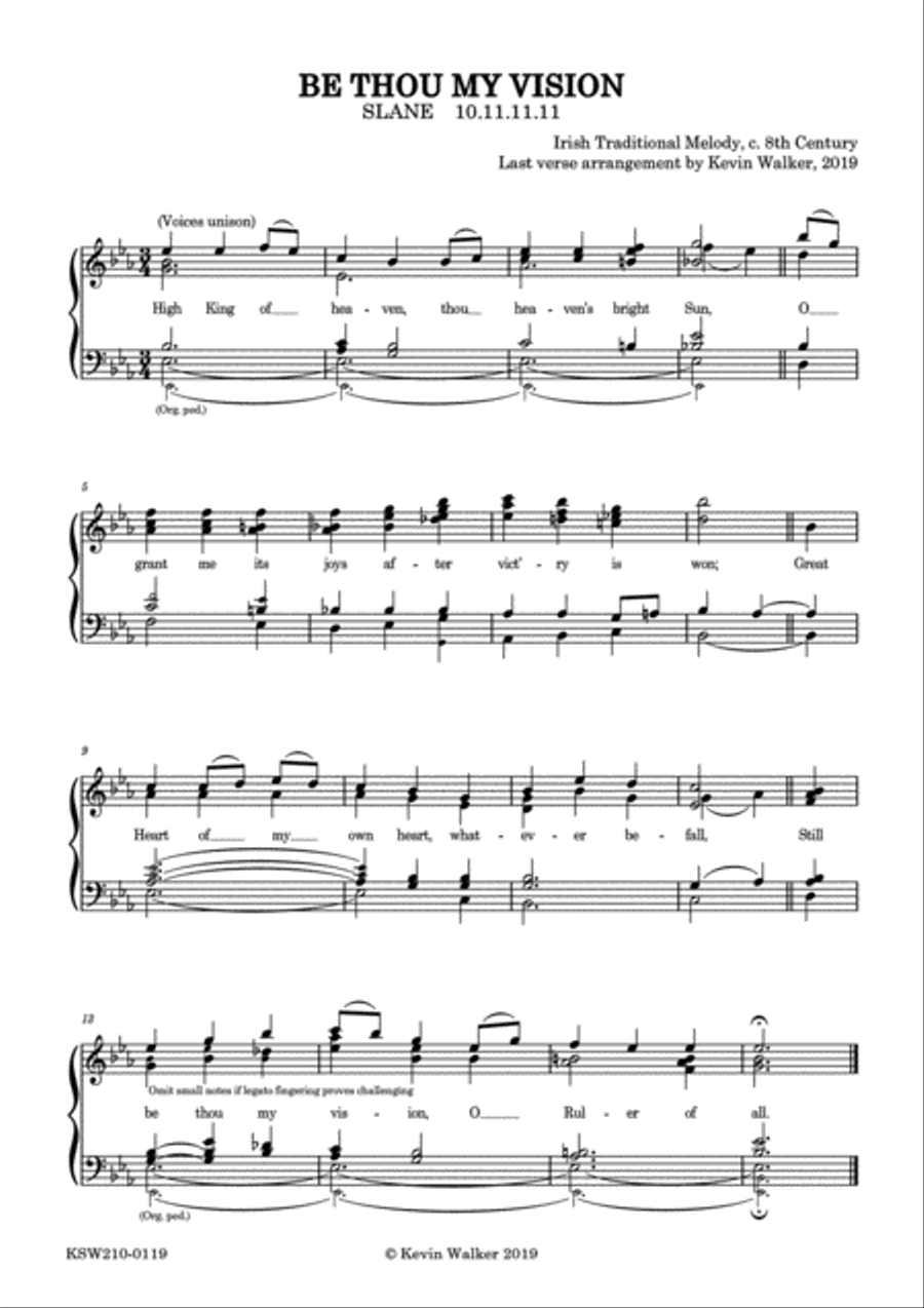 "Slane" Hymn Tune Last Verse Arrangement (Eb) image number null