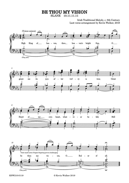 "Slane" Hymn Tune Last Verse Arrangement (Eb) image number null