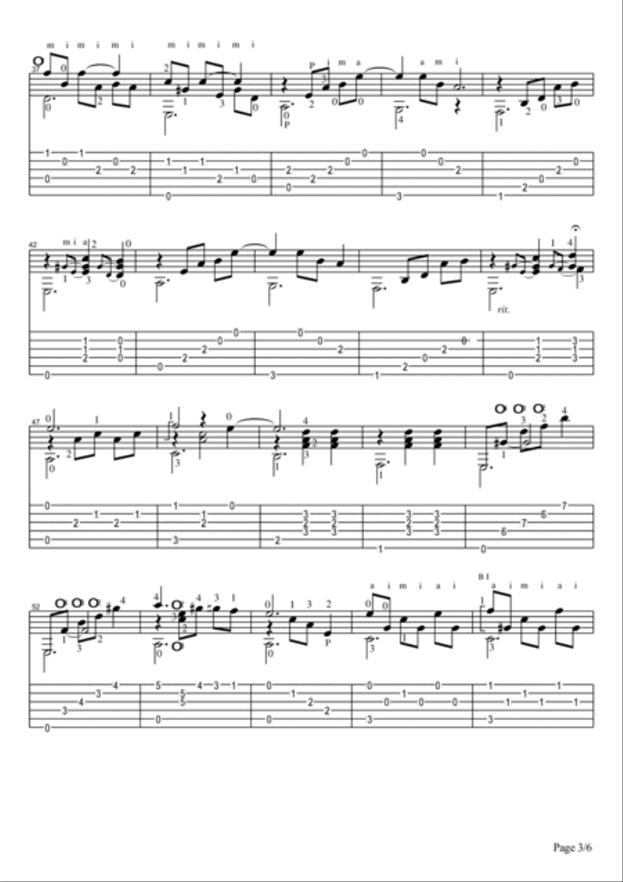 Mom's waltz Mom's waltz Electric Guitar scores gallery preview page 3