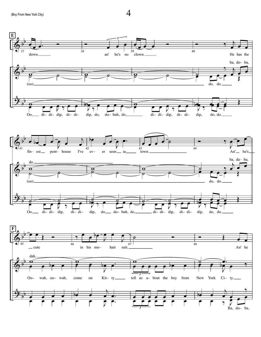 The Boy From New York City SSAA scores gallery preview page 4
